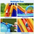 thumbnail image 3 of OLAKIDS Inflatable Water Slides, Shark Theme 14FT x 10FT x 8.5FT Bouncy House with Slide, Splash Pool, Climbing Wall, Water Gun, Outdoor Jumping Castle with Hose, Carry Bag, Stakes (Without Blower), 3 of 9