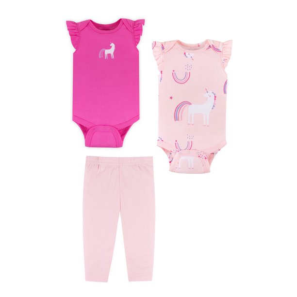 Little Star Baby Girl 3Pc Outfit Set, Size NB24M