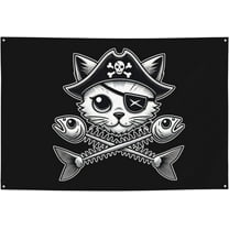 Cats Pirate Flags 4x6 Ft Pirate Cats for Home Outdoor Indoor Garden Home Decoration Banner Tapestry 1