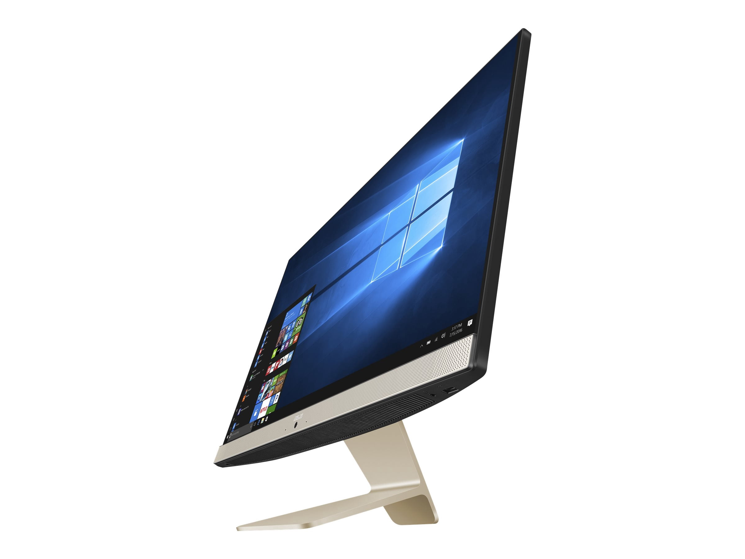 ASUS 23.8" FHD All-in-One Computer, Intel Pentium Gold 7505, 8GB RAM, 512GB SSD, Windows 10 Home, Gold, V241EA-DB003