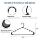 thumbnail image 4 of 30pcs Adult Coat Hangers, Strong Plastic Coat Hangers, Space Saving Black Hangers 16.5" Wide, 4 of 5