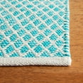 thumbnail image 3 of SAFAVIEH Montauk Vaughn Geometric Cotton Runner Rug, Turquoise/Ivory, 2'3" x 13', 3 of 6