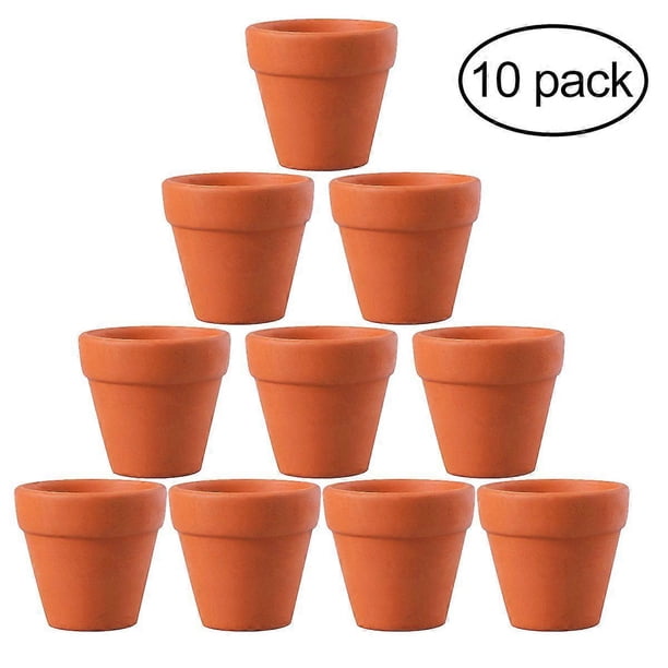 OUNONA 10Pcs 4.5x4cm Small Mini Terracotta Pot Clay Ceramic Pottery Planter Cactus Flower Pots Succulent Nursery Pots Great for Plants Crafts Wedding