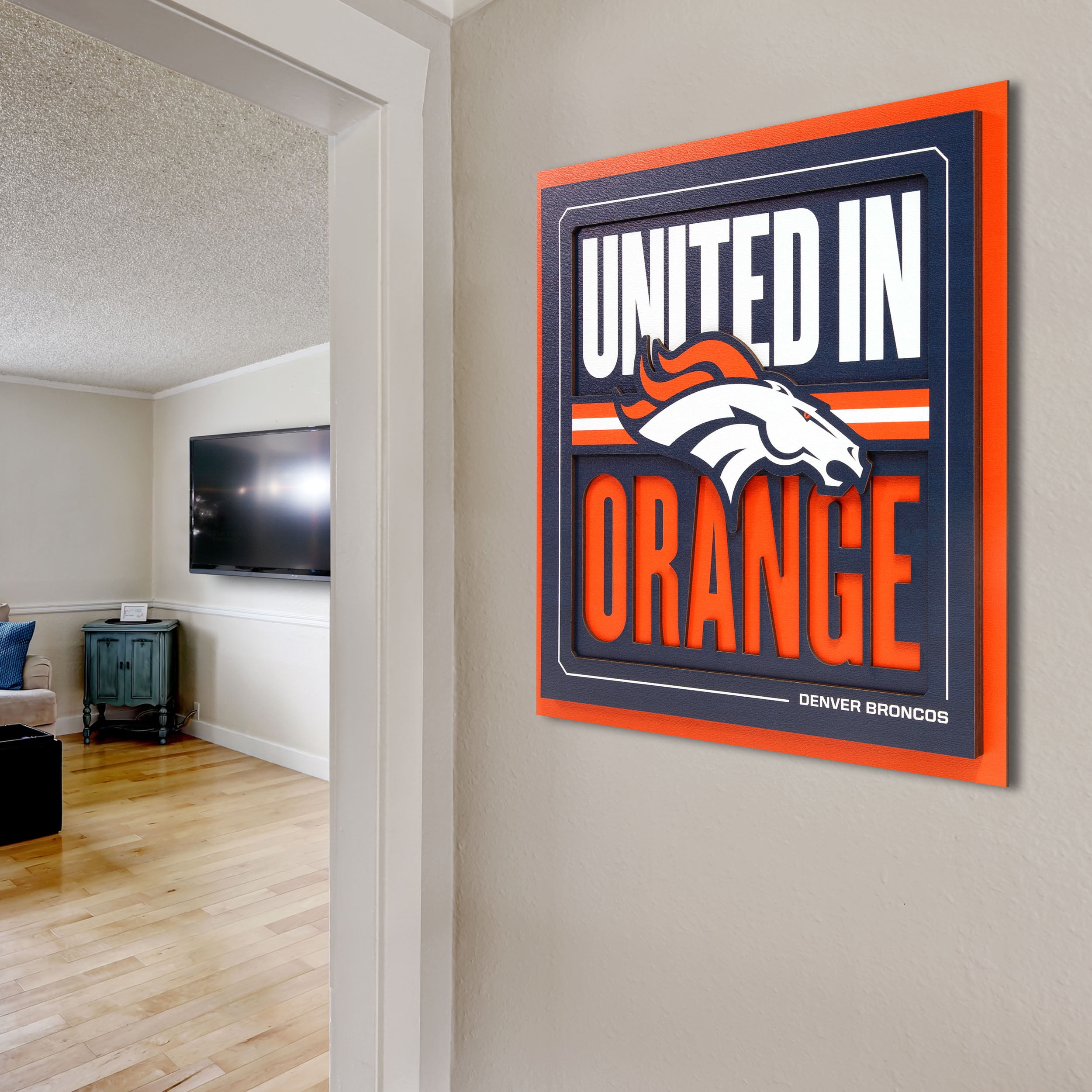 YouTheFan NFL Denver Broncos Slogan Series 3D Wall Art
