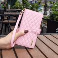 thumbnail image 6 of Dteck for Samsung Galaxy S21 FE 5G Phone Cover, Durable PU Leather Zipper Card Holder Magnetic Clasp Kickstand Lanyard Strap Wristlet Women Girl Cover Case for Samsung S21 FE 5G (6.4 inch), Pink, 6 of 7