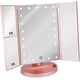 thumbnail image 5 of Lighted Makeup Mirror - with 3X/2X Magnification - Tri-Fold Mirror with 21 LED Lights, Touch Screen Switch, 180 Adjustable Stand - Dual Power Supply -, 5 of 5