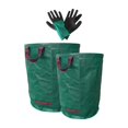 thumbnail image 2 of Bolsas de desecho de patio de reutilizables 32 galones y 72 galones con guantes de jardinería de gran capacidad bolsas de hoja de césped, 2 of 8