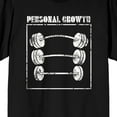 thumbnail image 2 of Gym Culture Barbell Weights Personal Growth Black Graphic Tee-XL, 2 of 4