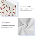 thumbnail image 4 of Coolnut 3 Piece Bath Towel Set, Soft Highly Absorbent Bathroom Towels Red Chili Towels Fashion Print Quality Towels (Set of 3, 1 Bath Towel, 1 Hand Towel & 1 Washcloth) Washcloth Gift, 4 of 7