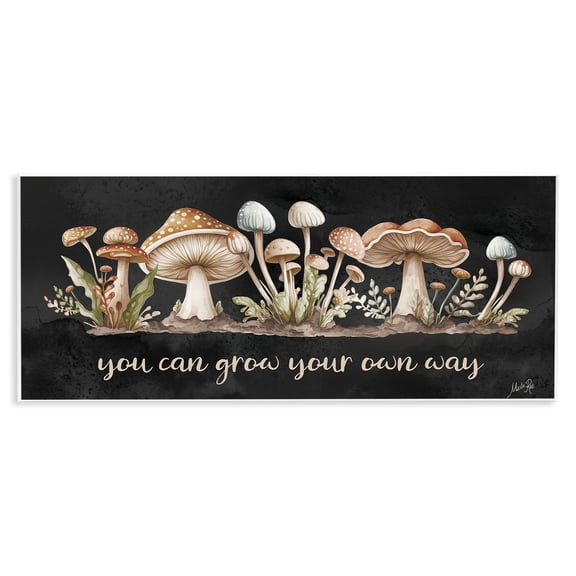 Stupell Industries Farmhouse Grow Your Own Way Wall Plaque Art, 17 x 7, by Marla Rae