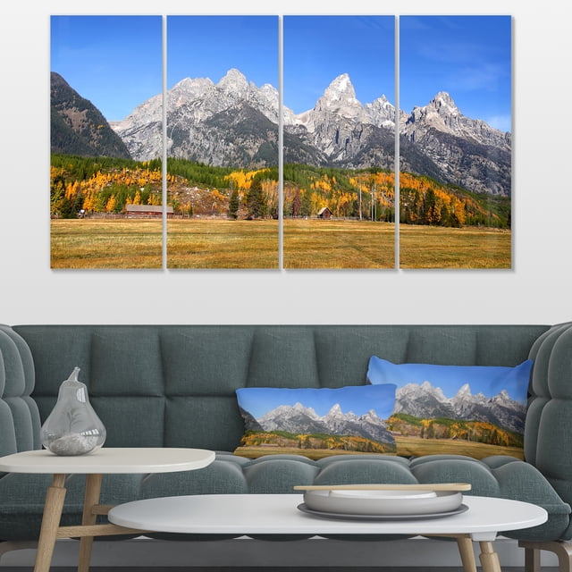 Grand Tetons Panorama - Landscape Canvas Art Print