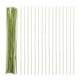 thumbnail image 1 of 50 piezas de alambre para tallos florales: alambre de hierro flexible envuelto en papel verde - para arreglos florales DIY, manualidades con flores artificiales, decoración para el hogar y eventos, 1 of 7