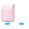 thumbnail image 3 of Uxcell Remote Control Holder Wall Mount Media Storage Box Caddy Organizers, Pink 2 Pack, 3 of 6