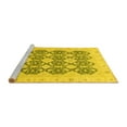 thumbnail image 2 of Ahgly Company Machine Washable Indoor Round Oriental Yellow Traditional Area Rugs, 5' Round, 2 of 4