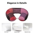 thumbnail image 4 of Travel Pillow Memory Foam, Head Neck Support Airplane Pillow For Traveling, Car, Home, Travel Neck Flight Pillow 12 Inches Palevioletred Buffalo Plaid Check Tartan Scotland_4, 4 of 8