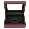 thumbnail image 2 of Caja de para Vitrina de Soporte de - Rojo Vino 6 Agujeros - de 5 hoyos Vino de 5 hoyos Yinane Vitrina de anillo de campeonato, 2 of 5