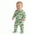 thumbnail image 3 of Emy Dola Baby Boys' One-Piece Footies 100% Cotton Bodysuit For 0-12M Infant Long Sleeve Zipper Onesies Newborn Spring Fall Romper Outfits, 3 of 7
