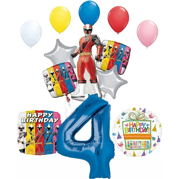 The Ultimate Power Rangers Ninja Steel 4th Birthday Party Supplies