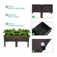 thumbnail image 3 of Square Raised Garden Bed, Self-Watering Plastic Planter for Indoor Outdoor Vegetables, Fruits, Potato, Flowers, All Weather (2 Pcs), 3 of 5
