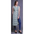 thumbnail image 3 of Bimba Kurti d'Été Sans Manches Imprimé Robe Tunique Droite pour Femmes, 3 of 6