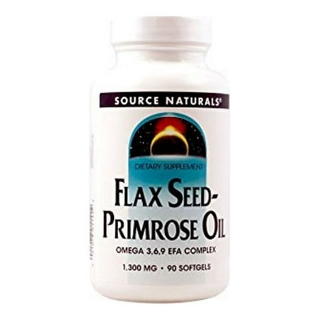 Source Naturals Flax Seed-Primrose Oil 1300 mg - 90 Softgel