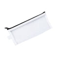 thumbnail image 4 of Tuvgenk White Pencil Cases Pencil Pouch Washable Zipper Solid Nylon Cosmetic Bag for Adults, 4 of 5