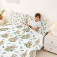 thumbnail image 3 of Erosebridal Cute Jungle Animal Queen Sheet Sets, Cartoon Elephant Lion Bed Set, 4-Piece, 3 of 5