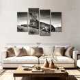 thumbnail image 2 of Elephant Stock Lioness Wall Art - Horizontal Multi Panel Canvas - Living Room Wall Decor - Animal Multi Panel - Black And Gray Decor - 75" x 48", 2 of 4