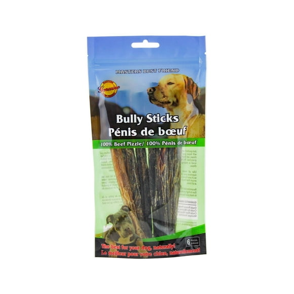 Masters Best Friend Paquet de 6 bêtes à mâcher de 6 po 6Pk, 6" boeuf bully chew