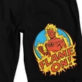 thumbnail image 2 of Fantastic Four First Steps The Human Torch Flame On Adult Black Sleep Pajama Shorts-Large, 2 of 5