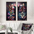 thumbnail image 1 of Designart "Mysterious Nocturnal Flora Abstracted Lake II" Abstract Landscape Framed Wall Art Set Of 2 - Modern Multicolor Framed Wall Art Set Of 2, 1 of 6