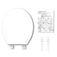 thumbnail image 3 of Round Toilet Seat, Slow Close Toilet Cover Seat for Easy Clean and Stain-Resistant, Plastic Toilet Seat With Cover, Quick-Release Hinges and Quick-Attach Hardware, 3 of 7
