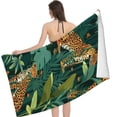thumbnail image 2 of PHYHOO Animal Microfiber Beach Towel, Forest Leaves Large Oversized Beach Towel Lightweight Quick Dry Soft Absorbent Bath Towel, Sand Free Towel for Swimming Travel Sports 30x60in, 2 of 8