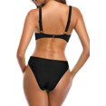 thumbnail image 2 of Trajes de baño de Dos Piezas para Mujer Hipster V-Wired Bikini Trajes de baño de Corte Alto Negro XL Negro XL Xishao ropa, 2 of 2