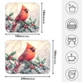thumbnail image 2 of Ryvnso Cardinal on Fir Berry Dish Drying Mat for Kitchen Countertop 18x24 Large Dish Pad Drainer Rack Dish Sink Mats, 2 of 7