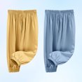 thumbnail image 2 of Lenpel Children's Summer Pants 2 Pc Toddler Girls Boys Elastic Waist Pull on Cinch Bottom Trousers Baggy Casual Joggers, 2 of 7