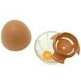 thumbnail image 2 of Hutzler Egg Scrambler & Egg Separator - Quick Easy Way to Beat Eggs - Brown and White Set, 2 of 3