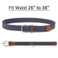 thumbnail image 2 of GAEKEAO Belt for Men 2 Pack Elastic Braided 1 3/8" Stretch Men Belts for Casual Pants and Jeans,Gift Box, 2 of 12