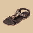 thumbnail image 6 of Zynoxe Womens Sandals Breathable Open Toe Vacation Beach Sandals Comfortable Elastic Strap Shoes for Women Summer Fashion Bohemian Flats Shoes Wedding Footwear 10, 6 of 6