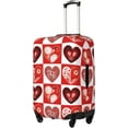 thumbnail image 3 of Buffalo Plaid Red Love Hearts Travel Luggage Suitcase COVER, Washable Suitcase COVERS Elastic, M - Fits 22-24 inch luggage (No Suitcase), 3 of 6