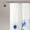 thumbnail image 3 of Lush Decor, Navy Zuri Flora Shower Curtain-Fabric Watercolor Floral Print Design, x 72, 72" x 72, 3 of 6