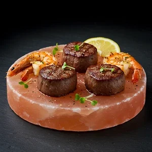 2 Pink Salt Wall Himalayan Salt Cooking Plate Block, 8” X 1", Mineral-Rich