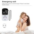 thumbnail image 4 of Digital Temperature Controller Socket Outlet Thermostat with Timer Sensor Probe Heating Cooling Switch 16A Backlight EU, 4 of 5