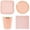 Pink, variant on 8 sets of Yellow paper tableware sets, disposable dessert plates suitable for birthday parties, gatherings, tea parties and wedding decorations