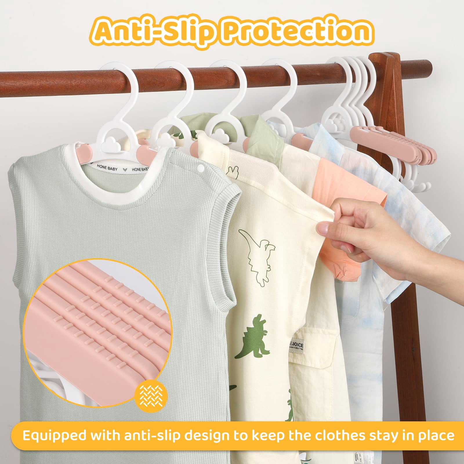 Clothes Hangers Pink 11-15" 40 Pack Closet Organization for Children