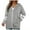 Light Gray, variant on Xudanell Oversized Hoodies for Women Thin Front Zipper Long Sleeve Baggy Fashion Spring Autumn BU1 XXL