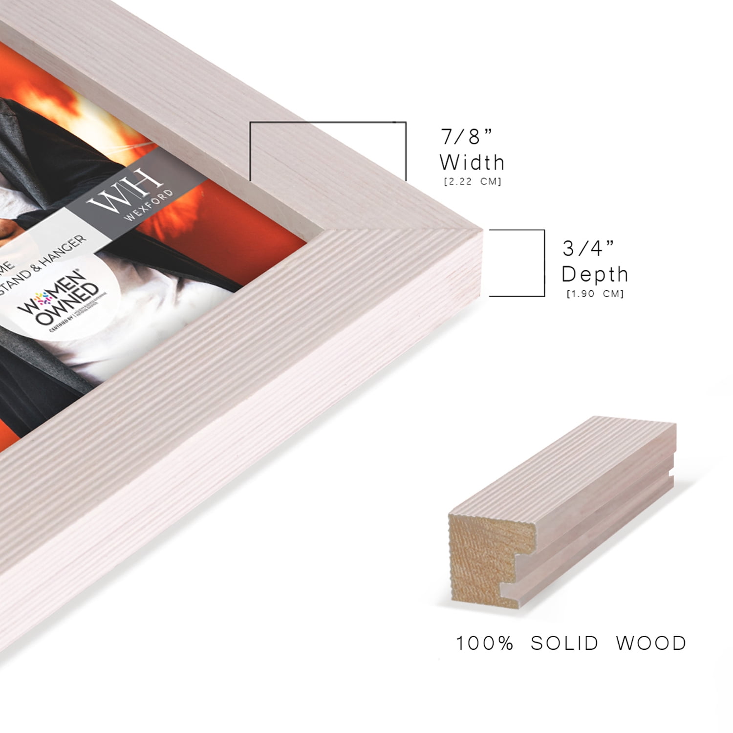 Grooved 6 in. x 8 in. White Picture Frame (Set of 2)