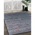 thumbnail image 2 of Ahgly Company Indoor Round Mid-Century Modern Koi Blue Oriental Area Rugs, 4' Round, 2 of 6