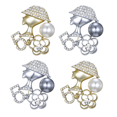 thumbnail image 1 of ZHAOCHENG Juego de 4 insignias de reina, broches, insignias de recuerdo del jubileo de platino, decoraciones para fiestas en la calle, decoraciones para fiestas en la calle del jubileo de 70 años, bro, 1 of 5