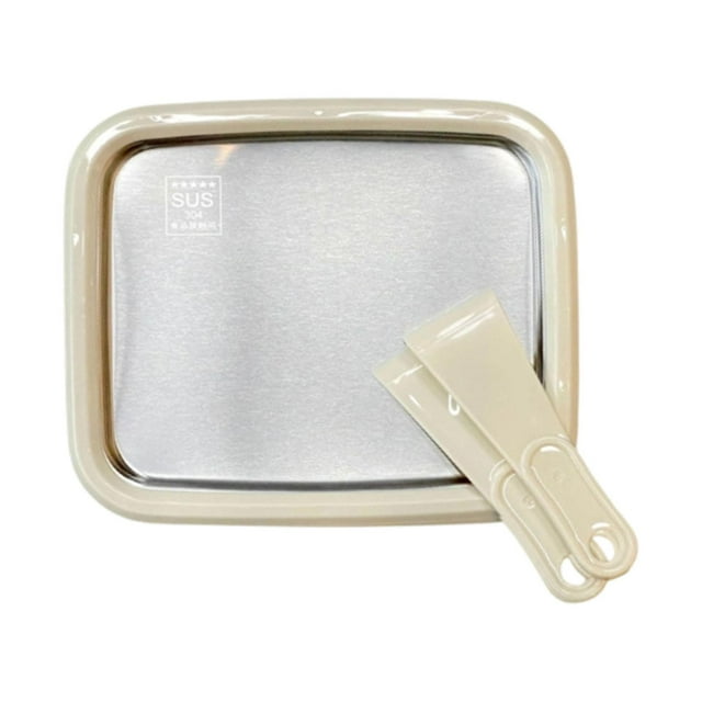veasfak Yaourtière Poêle Instantanée pour Crème Glacée Poêle à Rouleau pour Gelato Acier Inoxydable beige Frit
